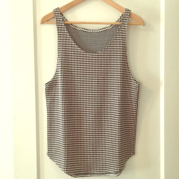 Vintage Tops - Houndstooth vintage tank top